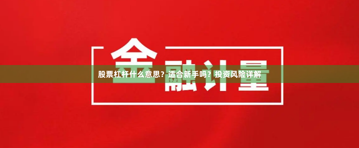 股票杠杆什么意思？适合新手吗？投资风险详解